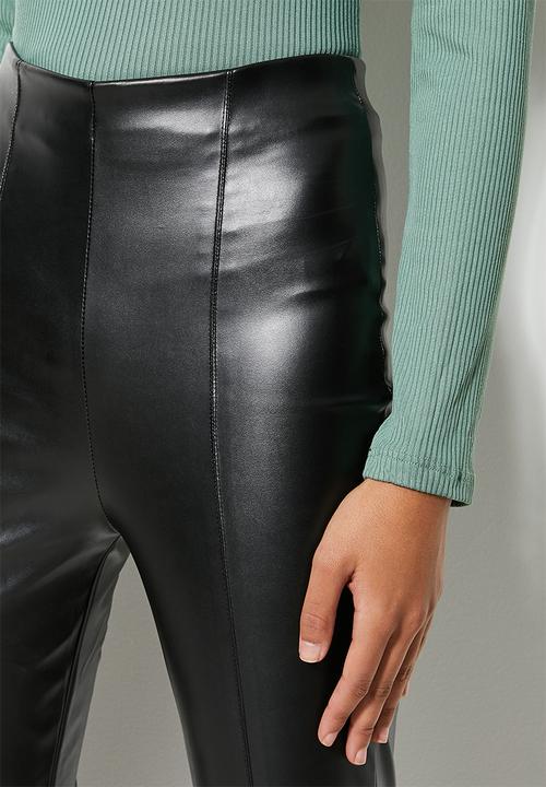 Superbalist - Panelled pu tregging - black