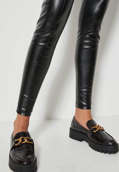 Superbalist - Panelled pu tregging - black