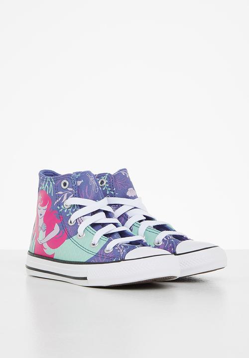 Converse - Chuck taylor all star mermaid print hi - washed indigo/light dew/white