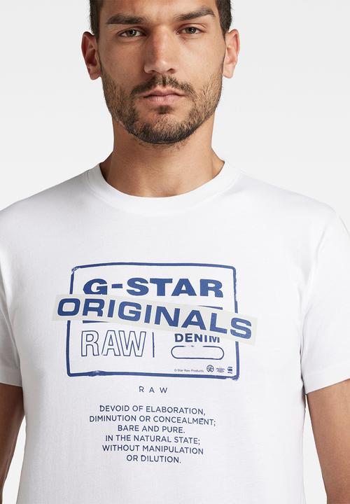 G-STAR - Originals logo r t - white