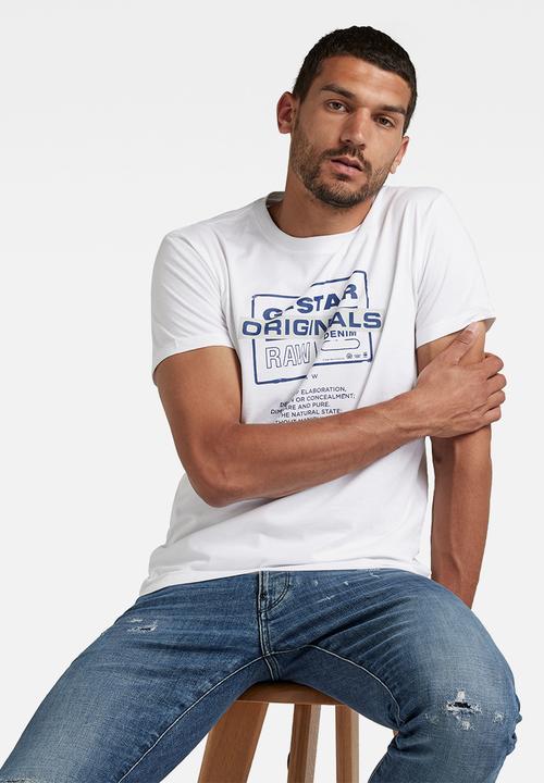 G-STAR - Originals logo r t - white
