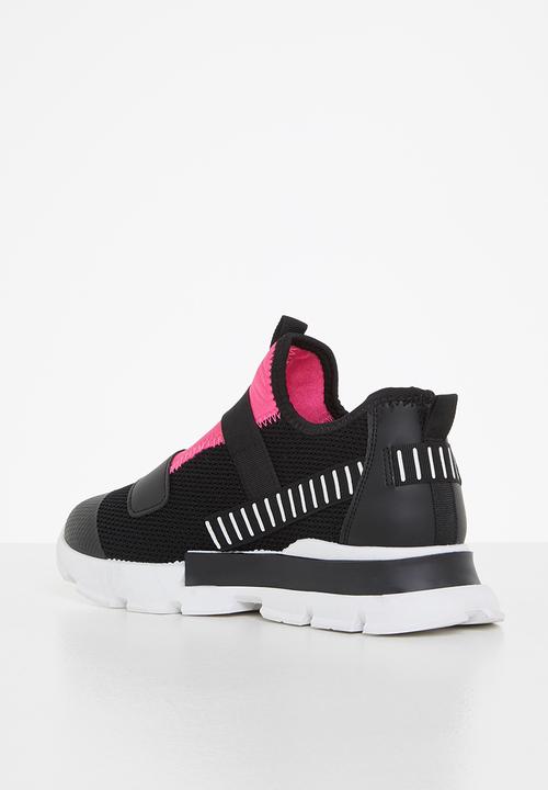 Tom Tom - Chunky knit lace up sneaker - black