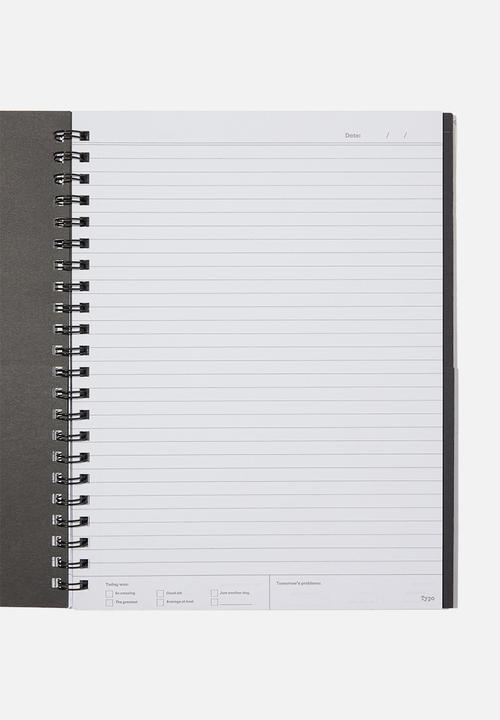 Typo - A4 campus notebook recycled - healthy boundaries solarised