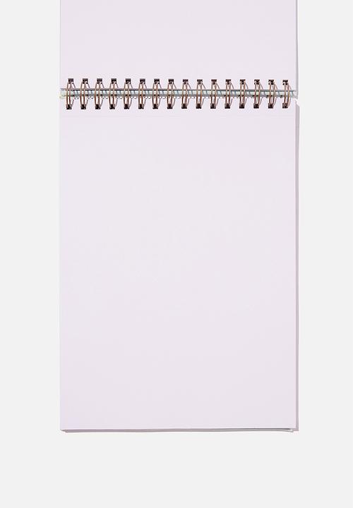 Typo - A4 spiral sketch book - blue ice