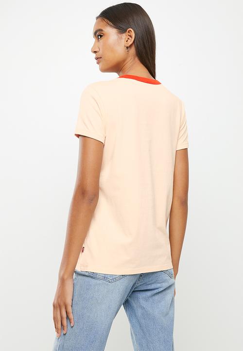Levi’s® - Perfect ringer tee script levi's - peach puree