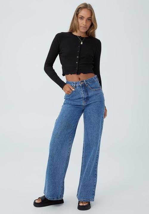 Cotton On - The organic rib cardi - black