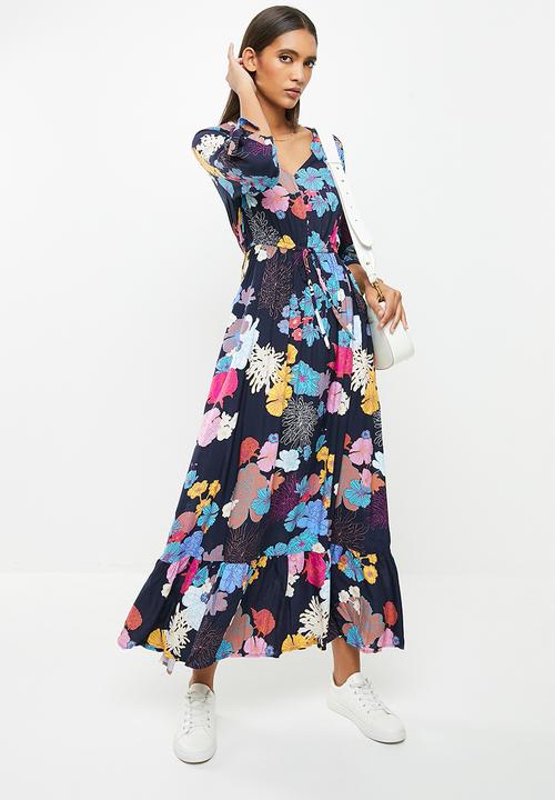 Stella Morgan - Floral print maxi dress - navy