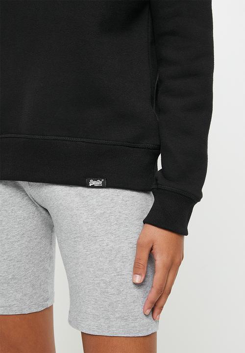 Superdry. - Vintage logo emb crew - black