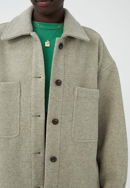 Cotton On - The boxy shacket - sage green