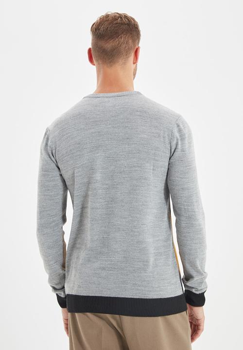 Trendyol - Crew neck slim fit knit sweater - multi 