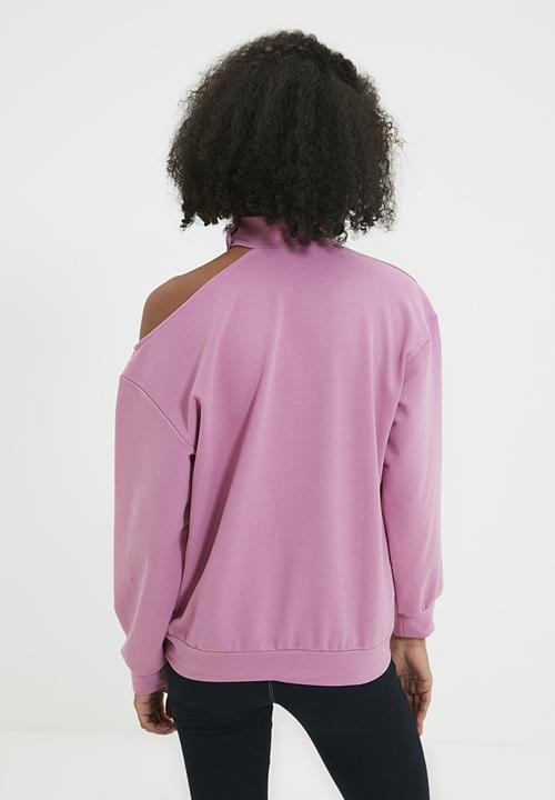 Trendyol - Shoulder detailed knitted sweatshirt  - lilac