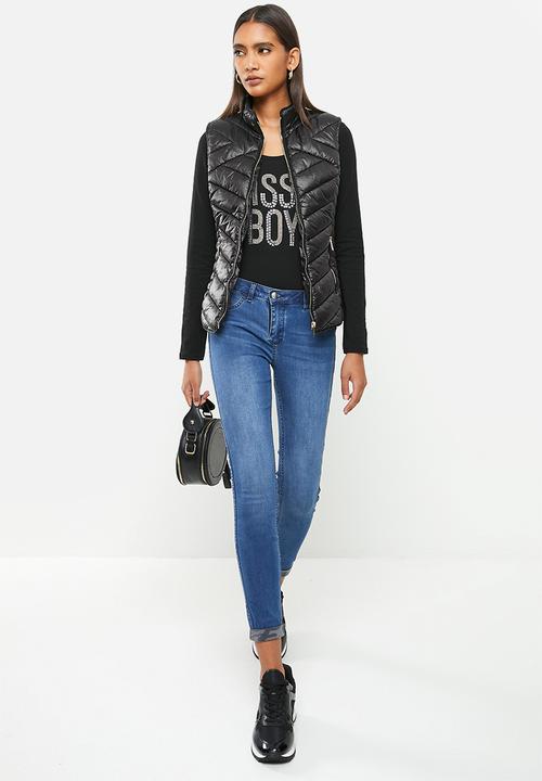 SISSY BOY - Sleeveless puffer jacket - black