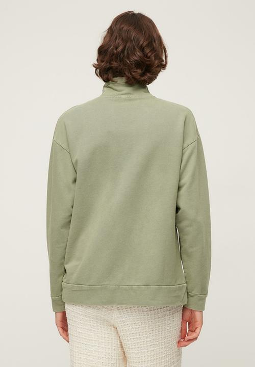 Trendyol - Wash stand up loose knitted sweatshirt  -  khaki