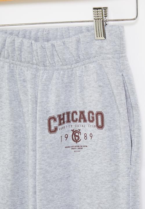 Rebel Republic - Printed trackpants - grey melange