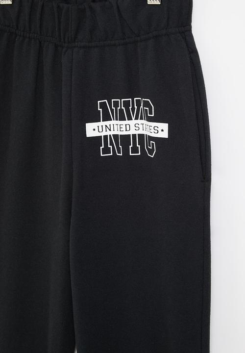 Rebel Republic - Printed trackpants - black