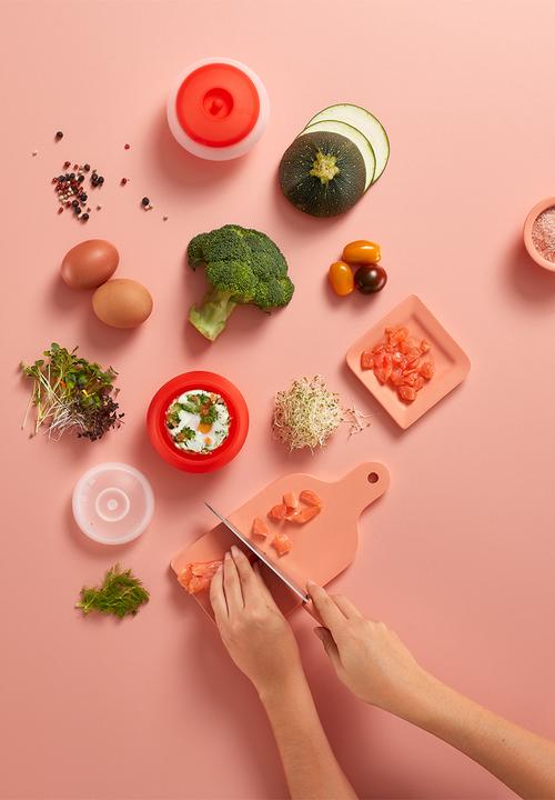 Lékué - Ovo microwave egg cooker - red