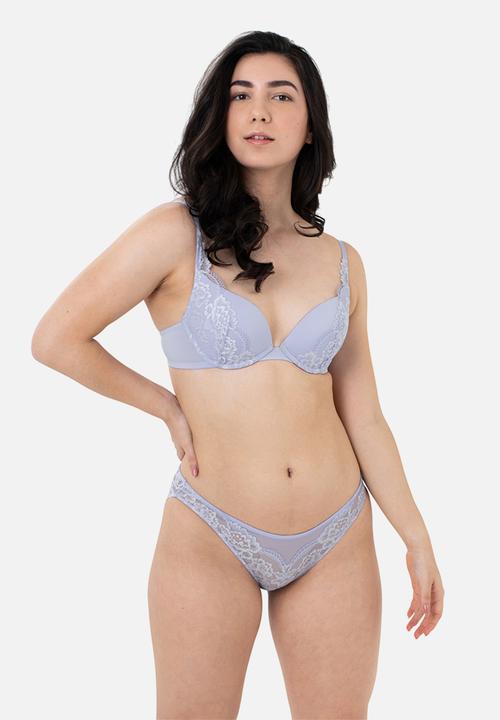 DORINA - Claire 2-tone push up plunge bra - blue