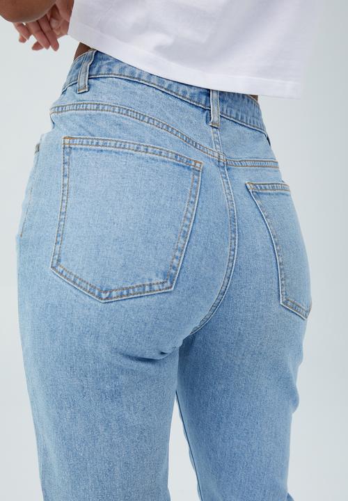 Cotton On - Stretch mom jean - wave blue