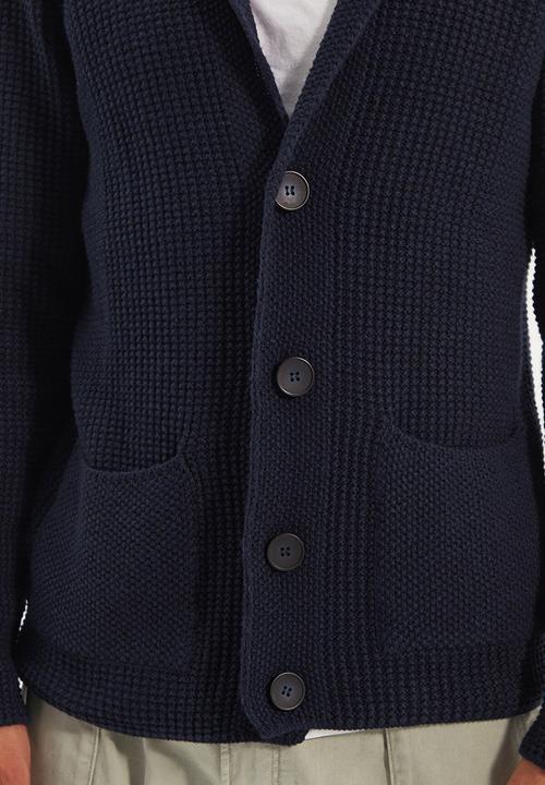 Trendyol - Textured button down cardigan - navy