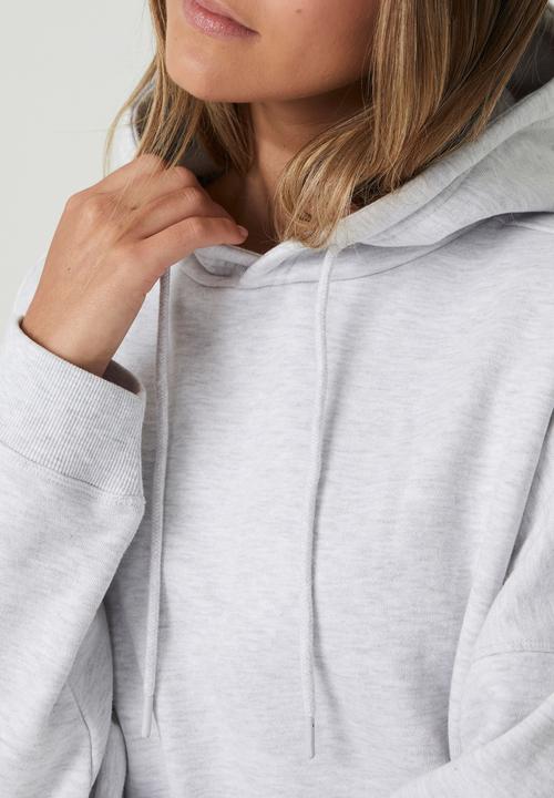 Cotton On - Plush oversized  hoodie - cloudy grey marle