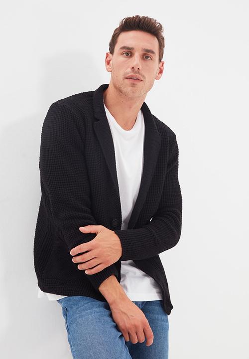Trendyol - Textured button down cardigan - black