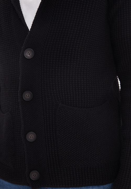 Trendyol - Textured button down cardigan - black