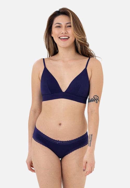 DORINA - Lila 2 pack non padded bralette - ink & pink