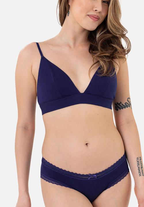 DORINA - Lila 2 pack non padded bralette - ink & pink