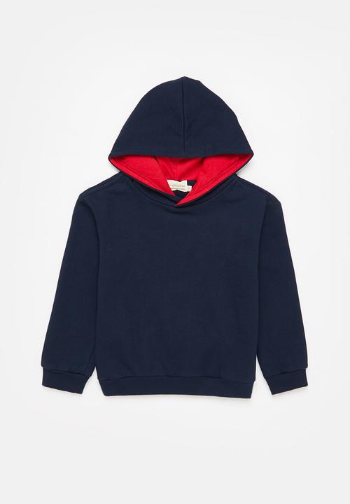Superbalist Kids - 2 Pack graphic hooded sweatshirt - red & navy