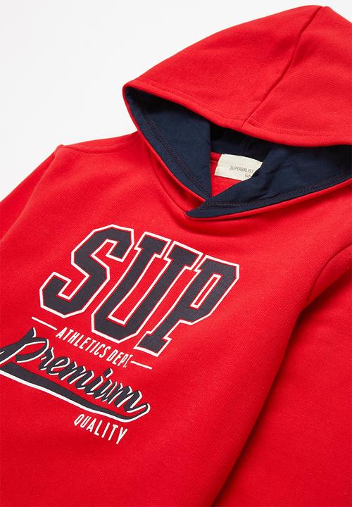 Superbalist Kids - 2 Pack graphic hooded sweatshirt - red & navy