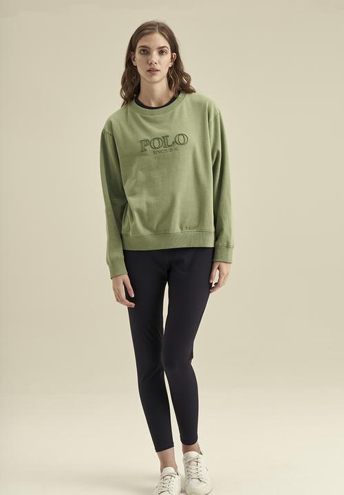 POLO - Wmn logo sweater - sea green