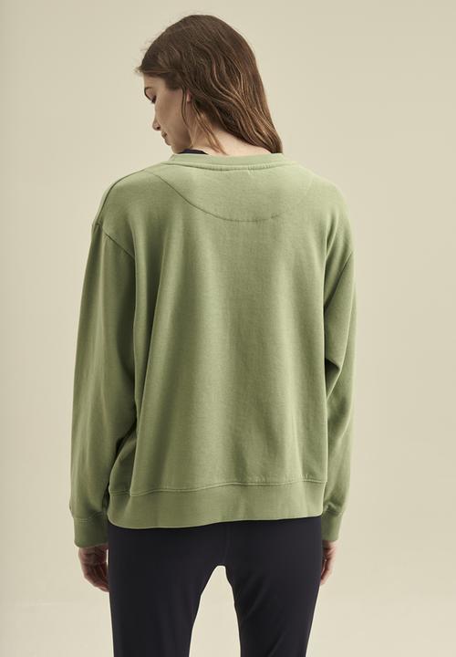POLO - Wmn logo sweater - sea green