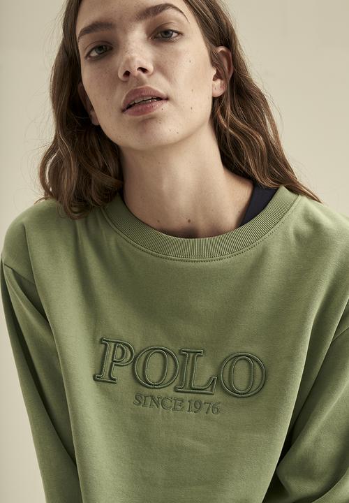 POLO - Wmn logo sweater - sea green