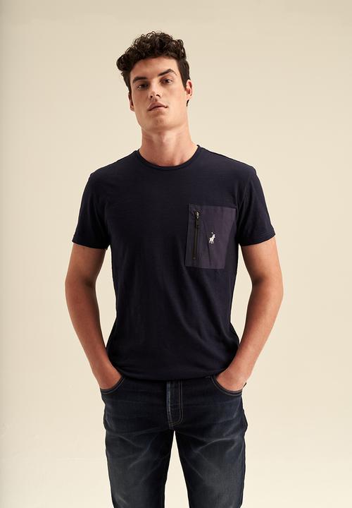 POLO - PJC Zip Pocket short sleeve Tee - Navy