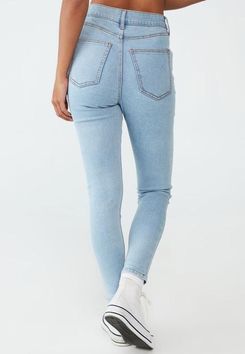 Cotton On - High rise cropped skinny jean - wave blue