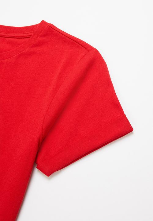 POLO - Girls embossed short sleeve tee - red