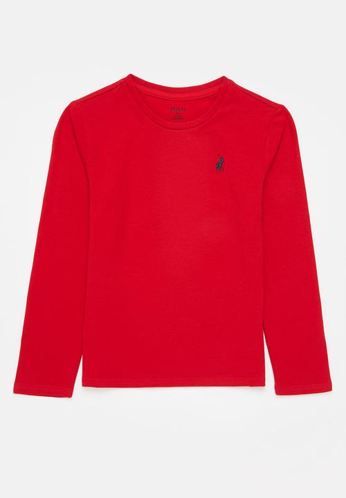 POLO - Girls classic long sleeve tee - red