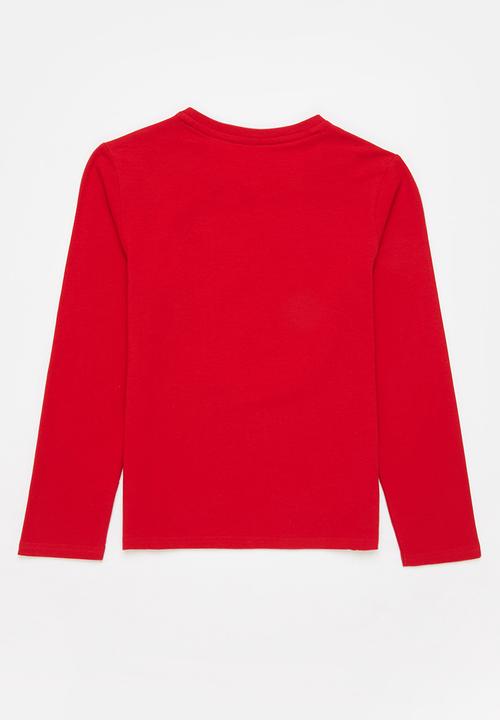 POLO - Girls classic long sleeve tee - red