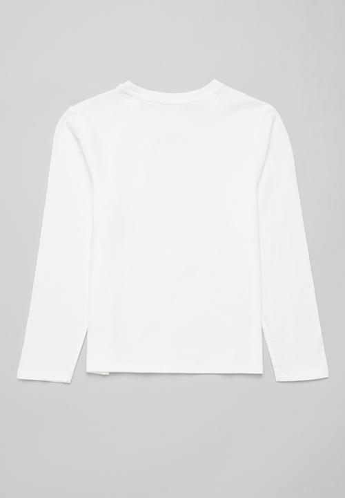 POLO - Girls classic long sleeve tee - white