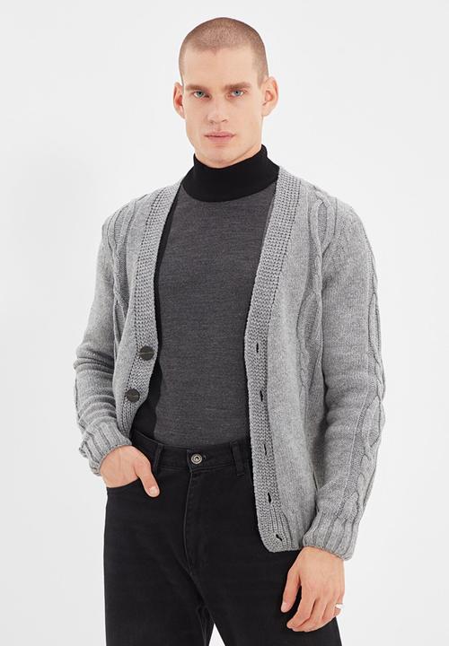 Trendyol - Rob textured cardigan - grey