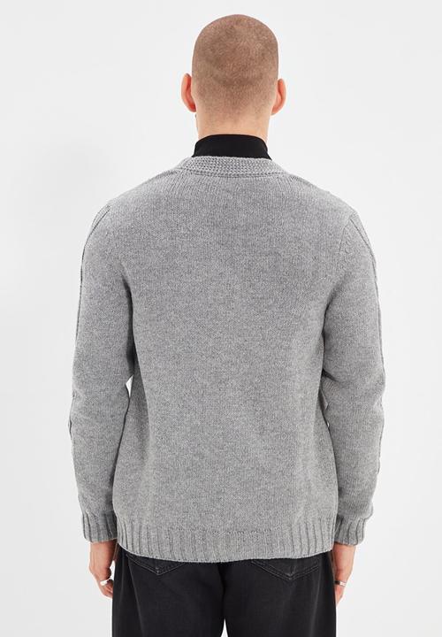 Trendyol - Rob textured cardigan - grey