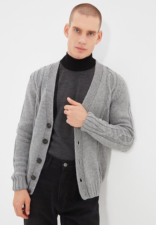Trendyol - Rob textured cardigan - grey