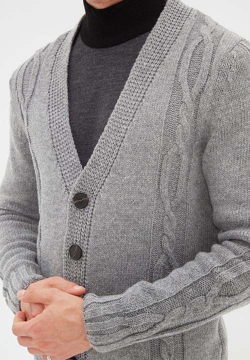 Trendyol - Rob textured cardigan - grey