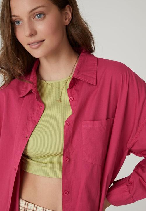 Cotton On - Dad shirt - hot fuschia