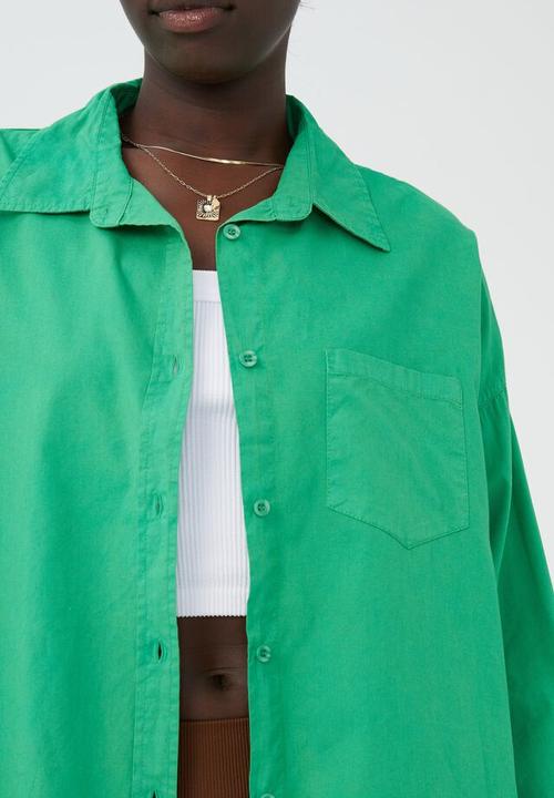 Cotton On - Dad shirt - emerald green