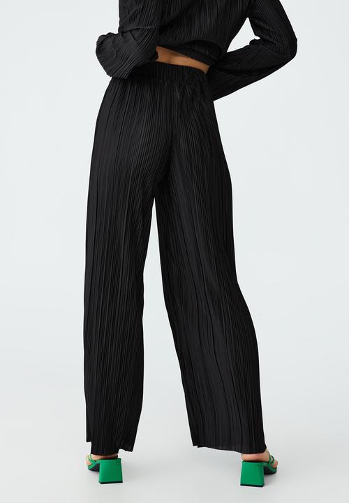 Cotton On - Petite plisse pant - black