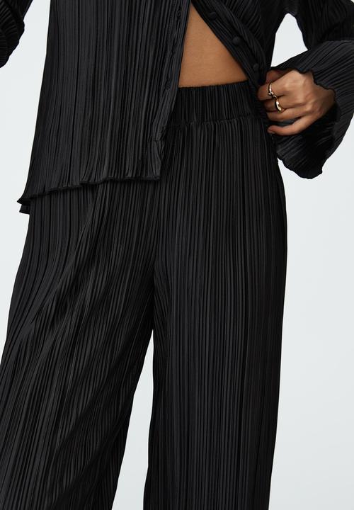 Cotton On - Petite plisse pant - black