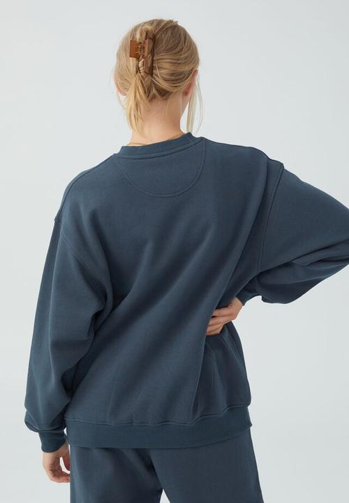 Cotton On - Classic crew sweatshirt - washed navy