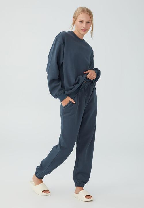 Cotton On - Classic crew sweatshirt - washed navy