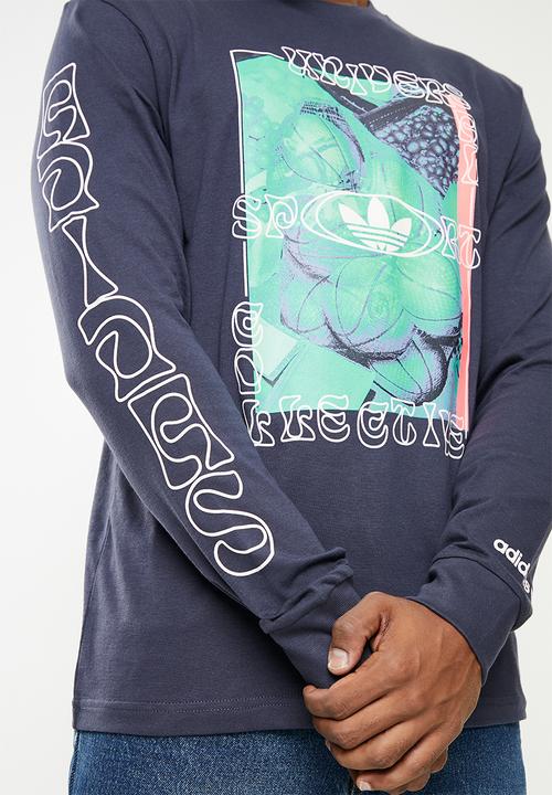 adidas Originals -  B-Ball Surreal LS Tee - Navy